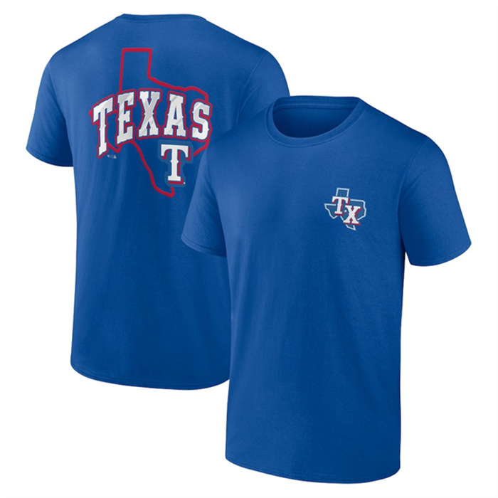 Men's Texas Rangers Blue Iconic Bring It T-Shirt Men's Texas Rangers Blue Iconic Bring It T-Shirt